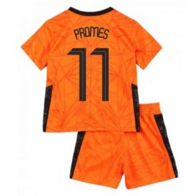 Fußballtrikots Niederlande Quincy Promes 11 Kinder Heimtrikotsatz Euro 2020